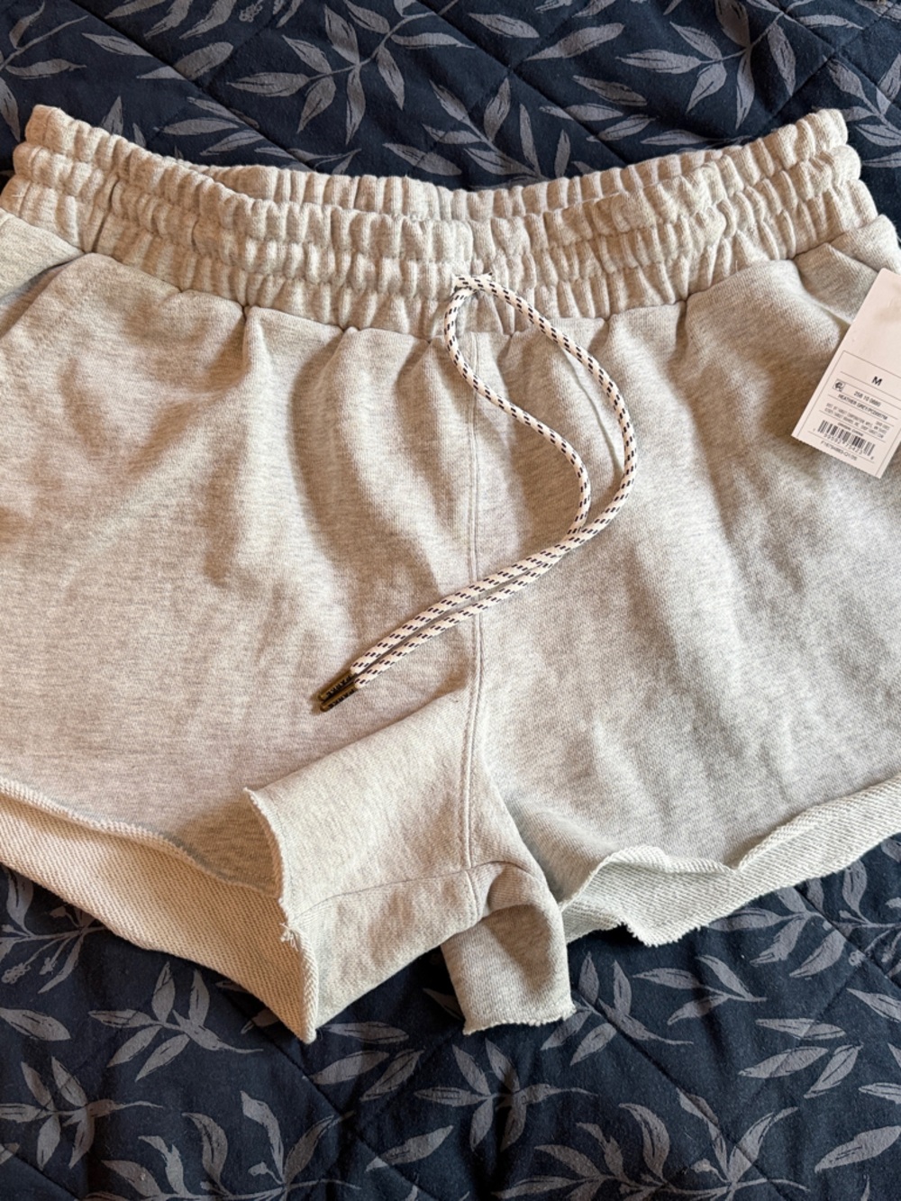 Parke + Target High-Rise Gray Athletic Lounge Shorts with Drawstring